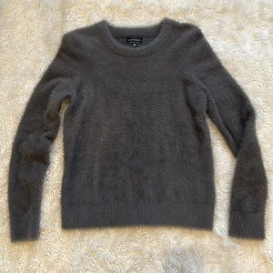 LUCKY BRAND Fuzzy Grey Sweater Size S